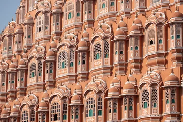Fassade des Märchenpalastes Hawa Mahal in Jaipur im indischen Bundesstaat Rajasthan © JoergSteber