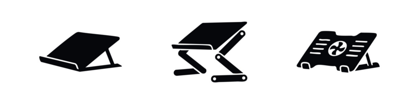 Stand icons: simple stand, adjustable stand, stand with vent silhouettes