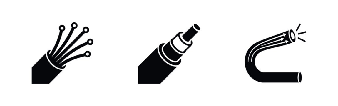 Fiber Optic Cable Icons