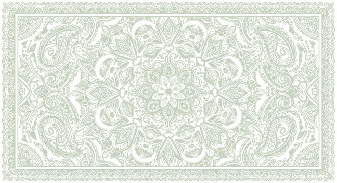 Intricate floral pattern design element.