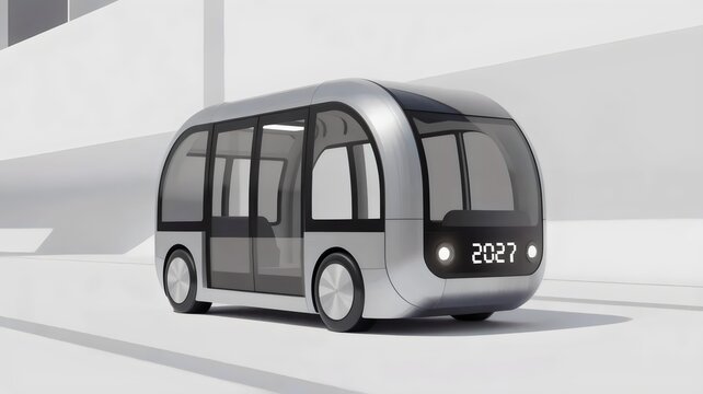 Futuristic urban mobility shuttle &ndash; Suitable for sustainable city.