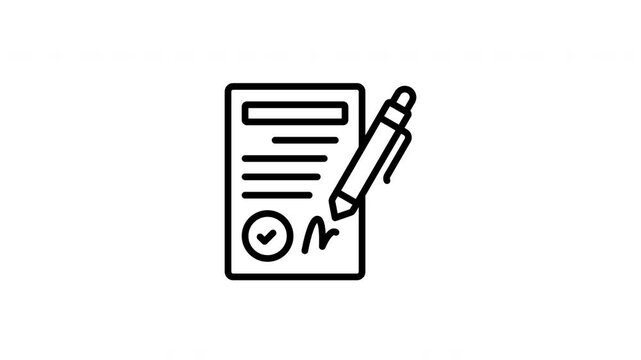 contract animation icon