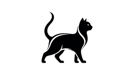 Cat Silhouette Icon Domestic Pet Animal Vector © Mithila Farzana