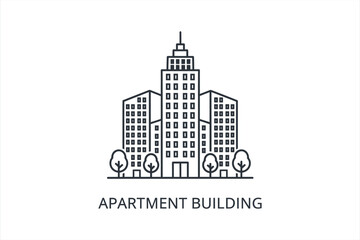 Fototapeta premium Apartment Building Icon
