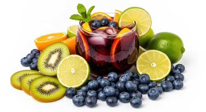 Assortment of Colorful Fresh Sangria Drink, 206