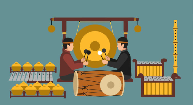 Two Men Making Traditional Chinese Instruments.