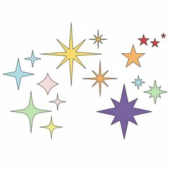 Obraz premium set of stars illustration 