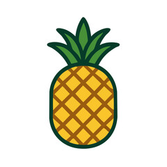 Obraz premium pineapple vector illustration