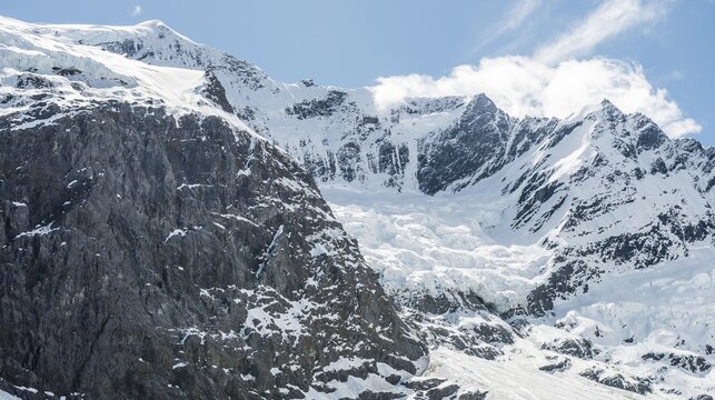 Rob Roy Glacier, Mount Aspiring National Park, Otago, Southland, New Zealand