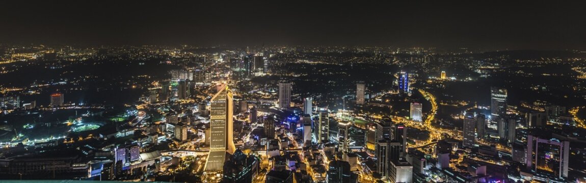 Skyline at night, Kuala Lumpur, Malaysia