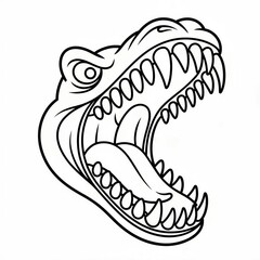 Obraz premium dinosaur head sketch 