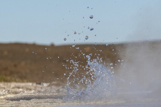 Spouting water, hot spring, high temperature area or geothermal area Hveravellir, Kj&ouml;lur, Highlands, Iceland