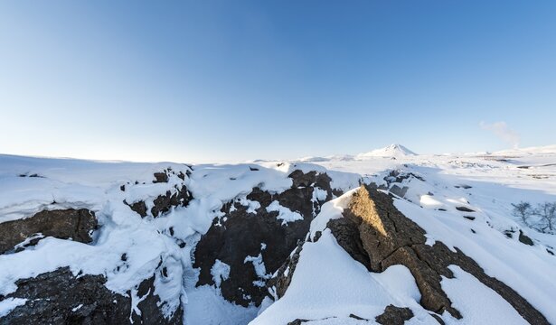 Divergent boundary, Mid-Atlantic Ridge, rift valley, Krafla, M&yacute;vatn, North Iceland, Iceland