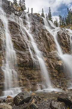 Waterfall, Tangle Creek Falls, Jasper National Park, Alberta, Canada
