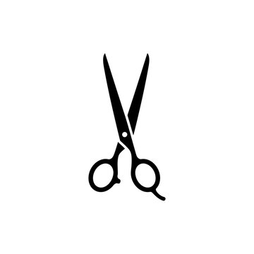Black Hairdressing Scissors Icon with Red NHD Badge