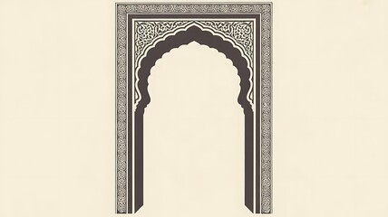 Fototapeta premium Mughal architecture Indo-Islamic wall backdrop 