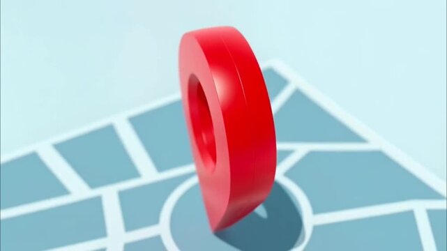 Red Location Map Pin Pointer Icon.