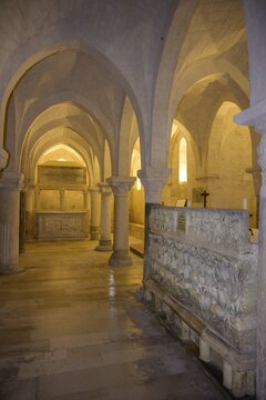 Crypt in the Cathedral di San Leopardo, Osimo, Province of Ancona, Italy