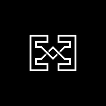 Double Letters E Interlocking Knot Monogram. Letters EE Ambigram Logo. EE Real Estate Logo.  