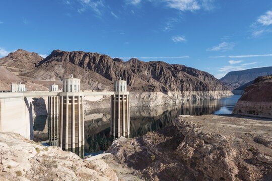 Hoover Dam, Lake Mead Recreation Area, Arizona, Nevada, USA