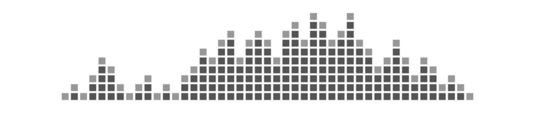 Equalizer Bars Rising Soundwave Line Art
