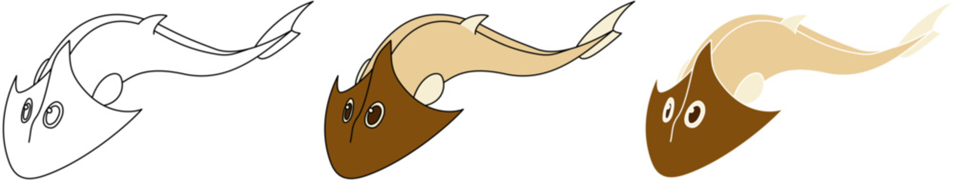 ポップなケファラスピスのイラストセット