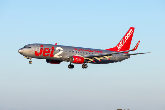 Luqa, Malta - March 19, 2026: Jet2 Boeing 737-8K5 (REG: G-DRTF) landing on a sunny late afternoon.