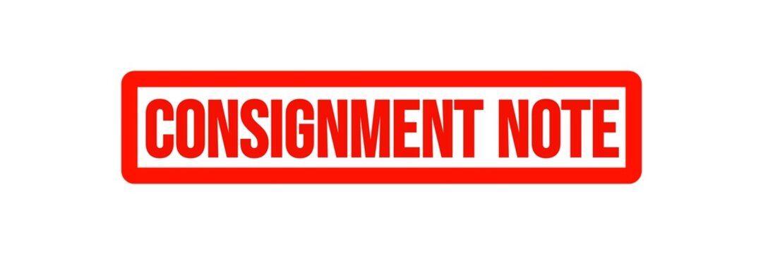 Consignment Note Stamp for Shipment Record and Logistics Documentation