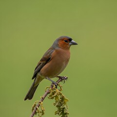 Fototapeta premium Chaffinch Perched on a Branch in Natural Habitat.