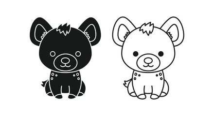 Obraz premium Cute Cartoon Bear and Pig Plush Toys - Adorable Animal Characters Vector