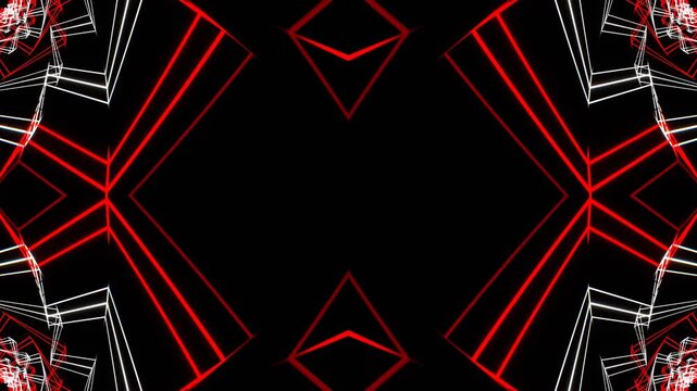 Red and White Colored Spiral Kaleidoscope Background VJ Loop in 4K