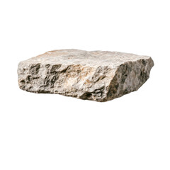 Obraz premium Natural Rock Formation Isolated on White Background for Design Use
