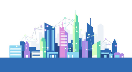 Fototapeta premium A modern graphic showcasing an abstract blue tag with lines, conveying a sense of organization, progress, and innovative thinking for digital marketin