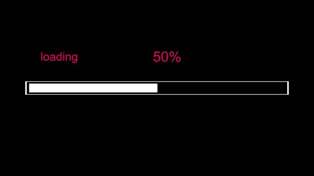 Retro game loading screen,dot characters,progress bar,complete,loading,100%,pixels,alpha channel