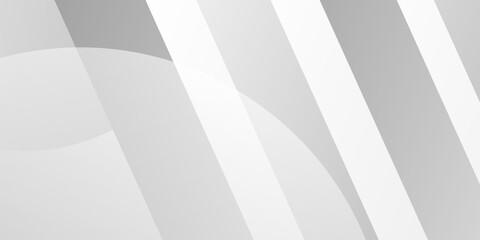 Fototapeta premium Abstract white background with gradient colour and artistic dynamic design of lines and geometric shapes. Soft smooth silver template for banner, flyer, brochure, presentation. Vector illustration