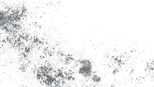 Aged surface grunge texture with dirt scratches and worn marks on transparent background
