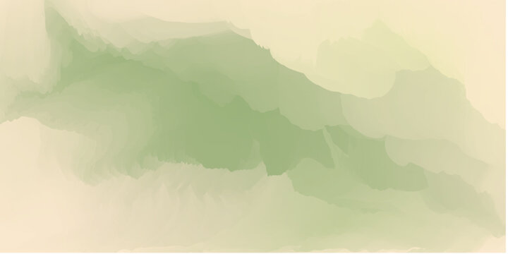 Abstract Soft Sage Green and Cream Watercolor Flow Background.eps
