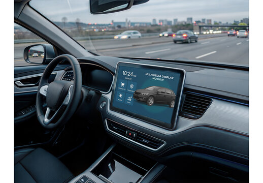 Car Multimedia Display Mockup 1
