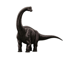 Brachiosaurus dinosaur 3D illustration on white background © Gina