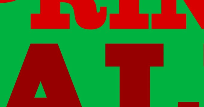 Digital animation of red spring sale text against black background