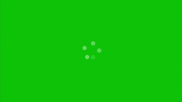 Loading icon animation on chroma key green screen background