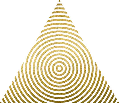 Large gold triangular texture with a transparent background