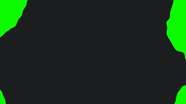 Black liquid transition animation shrinking and expanding, with black screen.