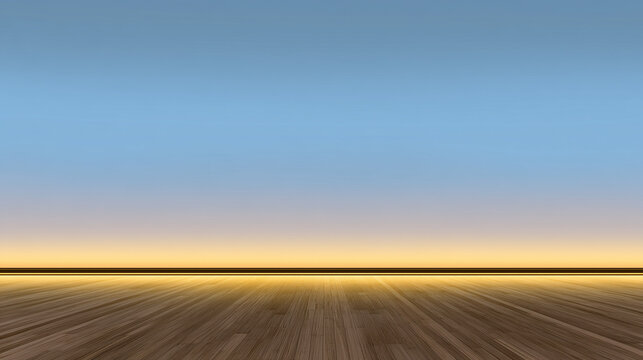 A wooden patio deck at dusk with subtle warm lighting and a soft sky gradient. lifestyle magazines, social media lookbooks, designed for influencer and brand collaborations.