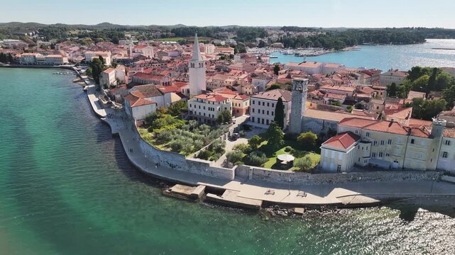 Porec Church And Square Historic Center View