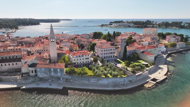 Porec Coastal Town Istria Croatia Aerial View