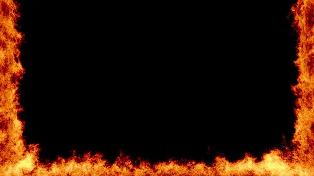 VFX Fire Frame Bottom 5 Seconds Loop 30fps Animation2