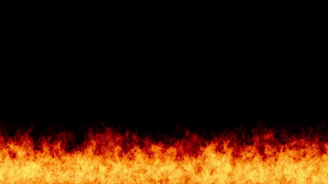 VFX Fire Frame Bottom 5 Seconds Loop 30fps Animation1