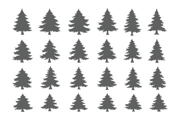 Fototapeta premium chritmas tree silhouettes file eps 10 