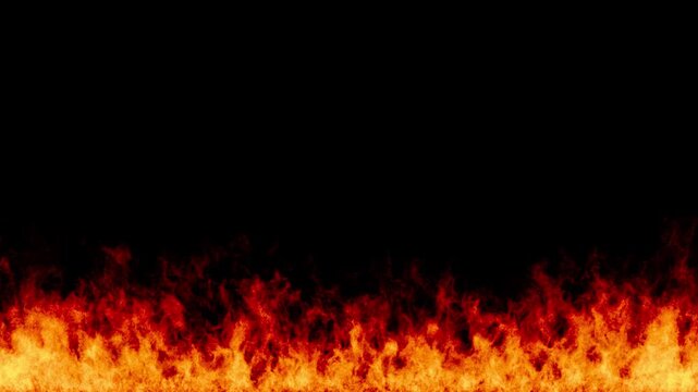 VFX Fire Frame Bottom 5 Seconds Loop 30fps Animation4